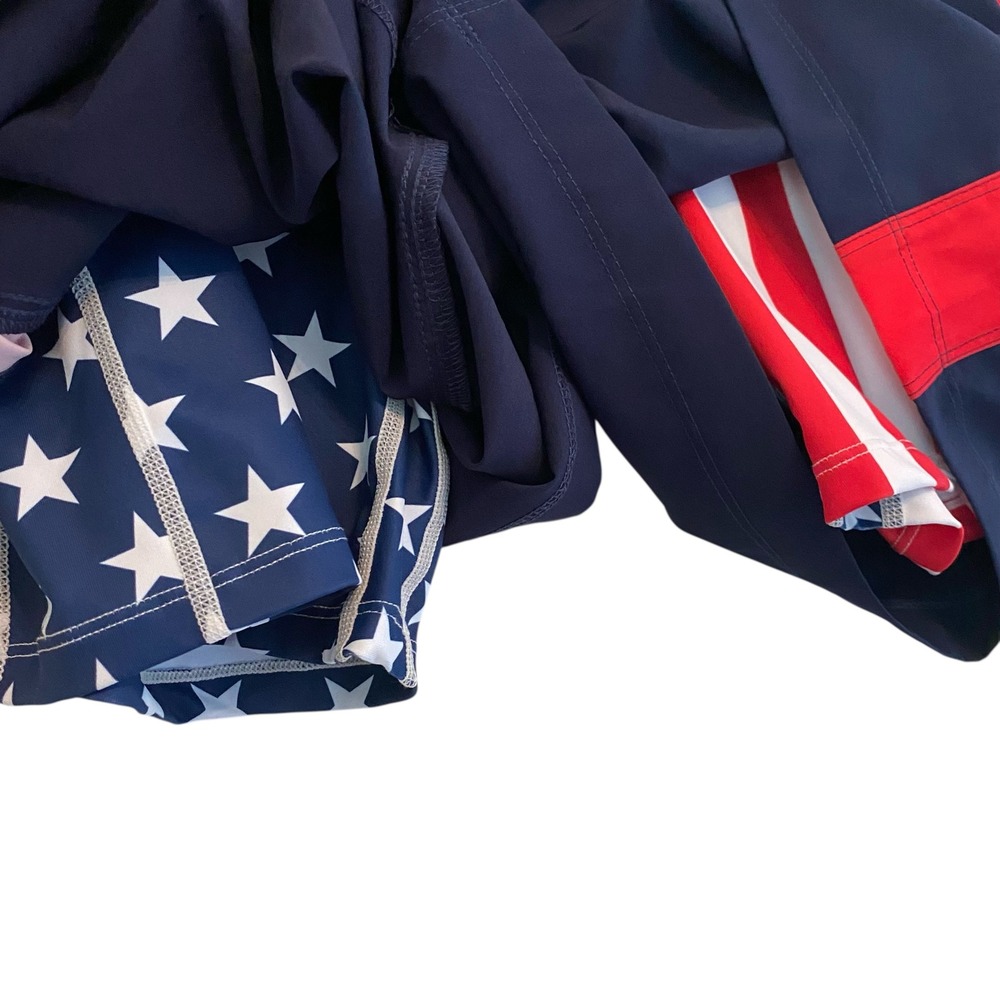 Shinesty Double Duty American Flag Hammock Lined Shorts Navy Men 2XL NEW - Picture 3 of 14